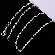 Venta al por mayor 10X 16-30" Joyería 925 Chapado en Plata de Ley SINGAPUR Collar de Cadena