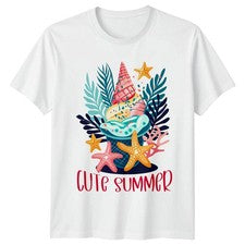 Linda Camiseta de Verano para Mujer Tropical Playa Vacaciones Verano Regalo para Ella