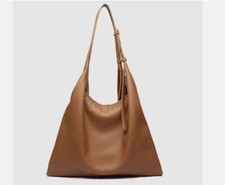 LIKE DREAMS The Diplomat Bolso de Hombro Hobo Grande de Cuero Vegano para Mujer en Marrón