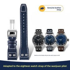 Correa de reloj de cuero genuino de vaca de alta calidad para hombre 20 21 22 mm para IWC