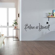 Juego de 2 pegatinas extraíbles de decoración de pared para salón Achieve Believe
