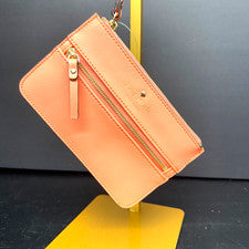 NUEVO Bolso sin asas pequeño de cuero para mujer Kate Spade New York coral 6,5x4"