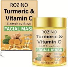 ROZINO Cúrcuma y Vitamina C Mascarilla Facial 80g Hidratante Iluminadora