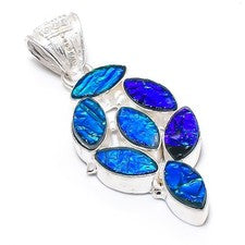 Colgante de joyería de plata esterlina 925 hecho a mano con piedras preciosas...