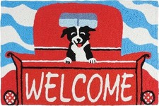 Alfombra Jellybean Welcome Pup Accent 20x30 Lavable Interior Exterior