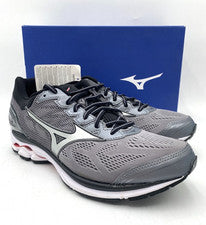 NUEVAS Zapatos para Correr Mizuno WAVE RIDER 21 Para Hombre Gris Oscuro/Blanco/Rojo Varias Tallas