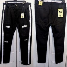 Pantalones de mezclilla grandes de moda para hombre talla 40
