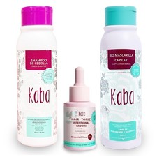 KABA Set Cuidado Crecimiento Cabello | Champú Cebolla + Biomascarilla + Tónico Capilar