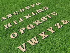Letras de madera pequeñas grandes de 3 cm-30 cm (3 mm de grosor) MDF artesanía letreros extra grandes hogar