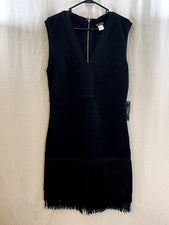 Nuevo con etiquetas Mini Vestido Venus Para Mujer Bodycon Vendaje Flecos Negro Talla US 18 - Z48563