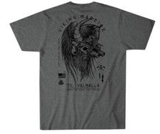 Camiseta estilo obús para hombre cuervo vikingo militar gruñido MFG