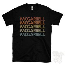 CAMISETA MCGARRELL ESTILO RETRO REPETIDO Hombre y Mujer Novedad Genial Nombre Regalo