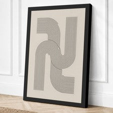 Impresión en lienzo geométrica geometría lineal arte de pared decoración del hogar listo para colgar