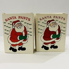 2- Pantalones Santa 1992 Fred Meyer Moda Ropa Interior Hombre Talla M (32-34) 100% Algodón