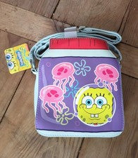 Nuevo con etiquetas Bob Esponja Pantalones Cuadrados Jelly Jar Bandolera Cartera Bioworld Nickelodeon