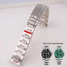 Correa de reloj Oyster de acero inoxidable 20 mm 21 mm pulsera de repuesto de metal