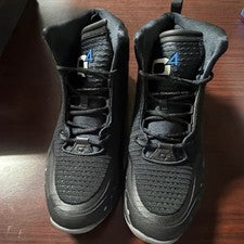 Zapatillas deportivas Q4 para hombre negras azabache altas - talla 11,5 - Q4MB-013 *Nuevas*
