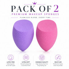 Esponjas de maquillaje base de belleza licuadora tampón esponja impecable suave 2 un.