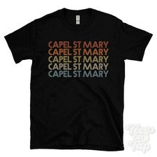CAMISETA CAPILLA SAN MARÍA ESTILO RETRO REPETIDO para hombre y mujer Reino Unido top name regalo