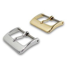 CORREA RELOJ HEBILLA Premium Aluminio Acabado Espejo Oro o Plata Tallas 8 - 28mm