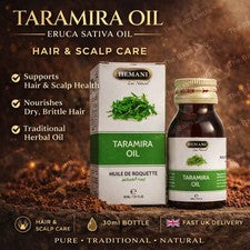 Aceite de Taramira 30 ml Extra Fuerte Herbal Crecimiento del Cabello Cuero Cabelludo Cuidado de la Piel Aceite Max Ultra