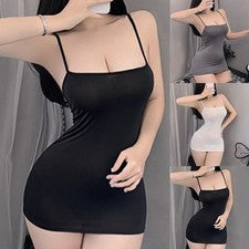 Cómodo Moda Nuevo Elegante Vestido Monocolor Ligero Strecher Ropa de dormir