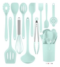 Juego de utensilios de cocina - Juego de utensilios de cocina de silicona apto para lavavajillas...