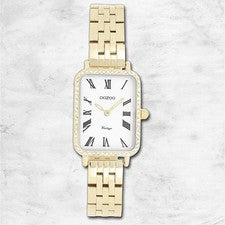 Oozoo Metal Mujer Reloj Analógico Cuarzo Pulsera Oro Vintage Series UOC20414