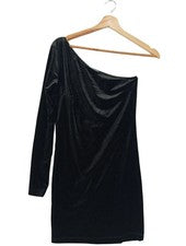 Mango Vestidos Un Hombro Negro Talla 36