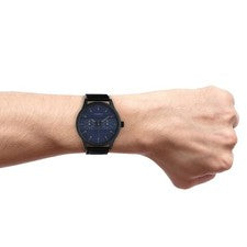 Oozoo Reloj De Pulsera Unisex Timepieces Analógico De Cuero Negro UOC10539