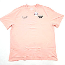 Camiseta Born Fly Para Hombre Grande y Alta Diseño Rosa Salmón Camiseta Gráfica Sensación Increíble