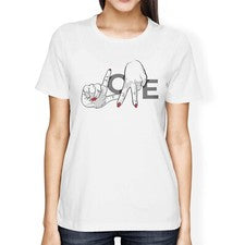 Camiseta 1Tee para mujer holgada Love Hand Signals