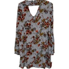 Mini Vestido Mossimo Supply Co. Para Mujer/Adolescente Azul Floral Boho Fluido Elegante Talla XS