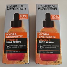 2 x Loreal Men Expert Hydra Energy Vitamina C Suero Cuidado Facial 30ml = 60ml