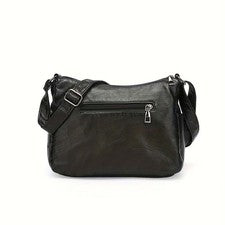Bolso Bandolera Retro Multi-Bolsillo PU con Estilo Vintage Adecuado para Informal Diario