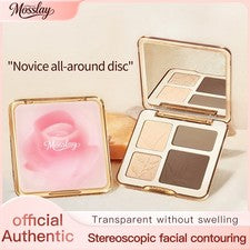 Paleta de escultura facial Mosslay de 4 colores: contorno facial estereoscópico