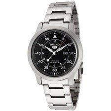 Seiko 5 SNK809K1 Orologio Casual In acciaio inox Quadrante Nero Automatico Uomo