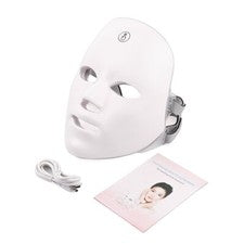 Mascarilla facial con luz LED de 7 colores rejuvenecimiento de la piel fotonterapia máquina facial