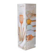 KitchenCraft Idilica Juego de Herramientas de Silicona, Juego de 5 CUCHARA ESPÁTULA BATIDORA