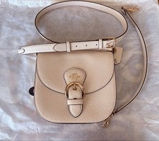 Bolso de Hombro COACH Cuero 2 Vías Blanco 31a