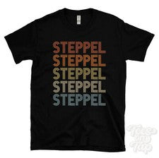 CAMISETA STEPPEL ESTILO RETRO REPETIDO Hombre y Mujer Novedad Genial Nombre Regalo