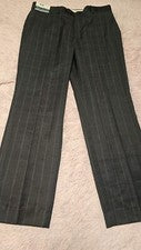 Pantalones de vestir Louis Raphael Braggi para hombre 38x34 gris carbón pierna recta diseñador