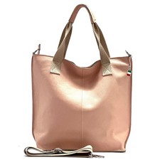 Bolso bandolera Florence de cuero auténtico para mujer rosa Shopper OTF161A