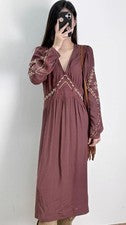Moda Para Mujer Bordado Largo Dulce Fiesta Elegante Suelto Boho Vestidos Vestido Largo