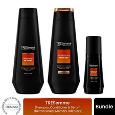 Paquete de champú, acondicionador y suero TRESemme termo esculpido memoria cuidado del cabello