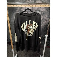Camiseta Crooks & Castles Valley of ​​Thieves LS Negra Gráfica Occidental Para Hombres XXXL Nueva