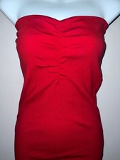 Vestido midi Fashion Nova para mujer, rojo, talla mediana.