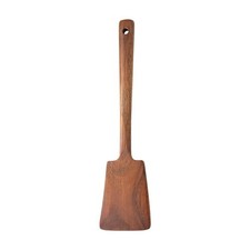 Espátula de madera de acacia de borde liso 34,8 x 8,8 cm utensilio de cocina tolerante al calor