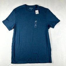 Camiseta de rendimiento Club Room para hombre cuello redondo clásica azul talla mediana