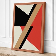 Impresión en lienzo geométrica geometría angular arte de pared decoración del hogar listo para colgar